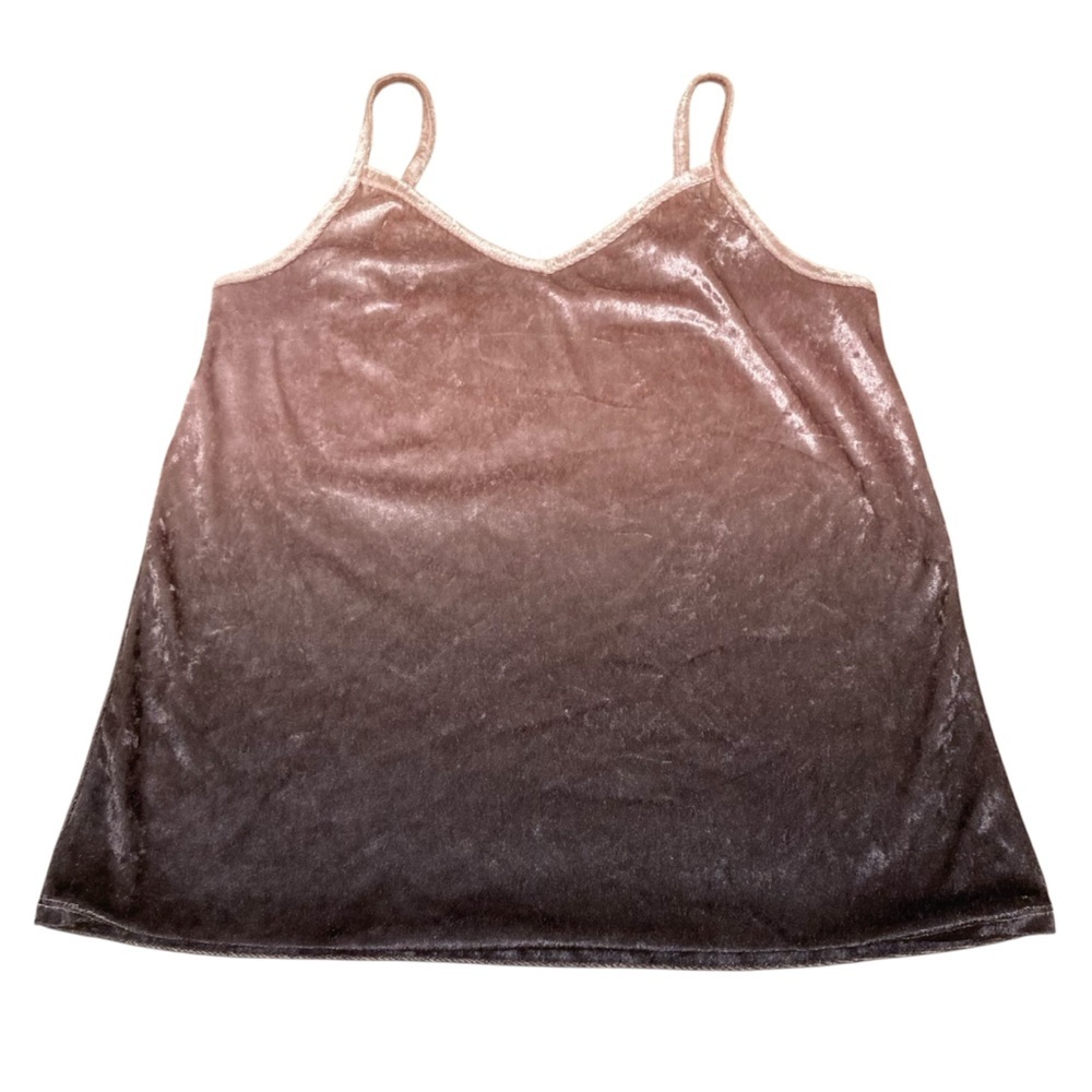 3/$20 Maurices 24/7 Velvet Ombre Cami Tank Top Pink Women’s Medium Gradient Glam